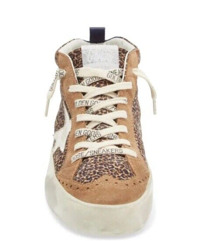 Pre-owned Golden Goose Mid Star Leopard Printed Classic Sneaker 3587 - Retail $680 In Assorted