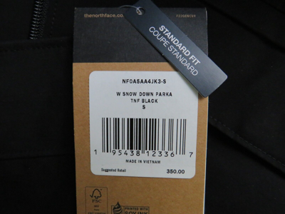 Pre-owned The North Face Womens  Tnf Snow Down Hooded Parka Warm Winter Jacket - Black In Tnf Black