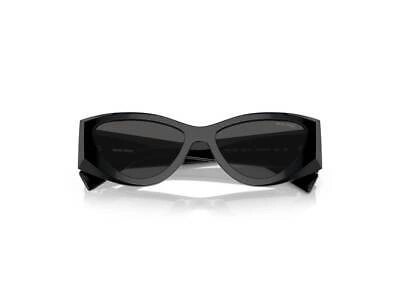 Pre-owned Miu Miu Sunglasses Mu 06ys 1ab5s0 Black Dark Gray Woman