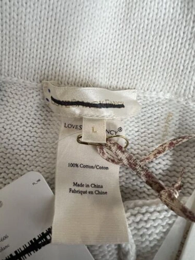 Pre-owned Free People Love Shack Fancy Toro Pants Size Large True White Patch Pointelle