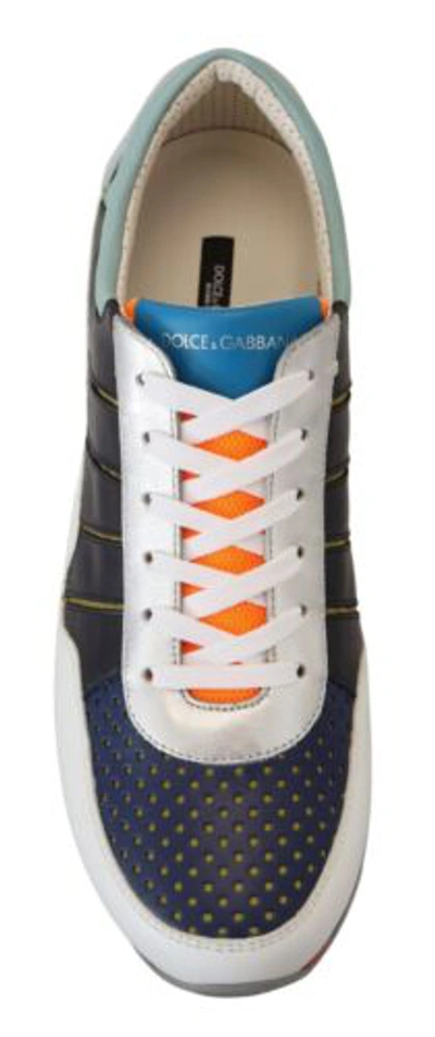 Pre-owned Dolce & Gabbana Dolce&gabbana Men Multicolor Sneakers Leather Low Top Casual Flat Trainer Shoes