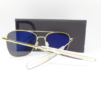 RANDOLPH ENGINEERING Pre-owned Randolph Aviator Military Special Ed. Af287 Gold American Grey Polarized In Gray