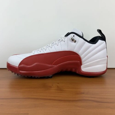 Pre-owned Jordan Nike Air  12 Retro Low Golf Shoes Varsity Red White Dh4120-161 Men Size 15