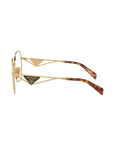 Shop Prada Oversize-frame Glasses In Gold