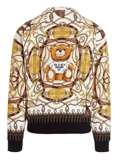 Shop Moschino 'military Teddy' Sweatshirt In Multicolor