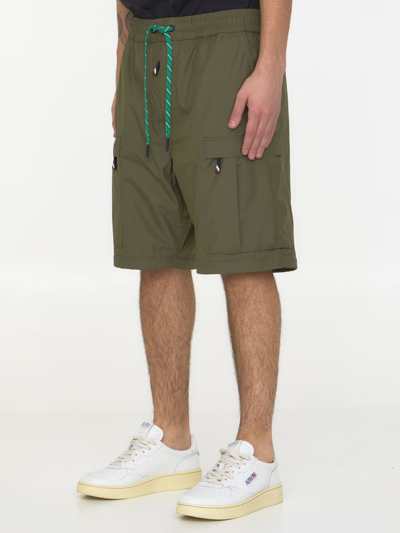 Shop Moncler Nylon Cargo Pants In Green