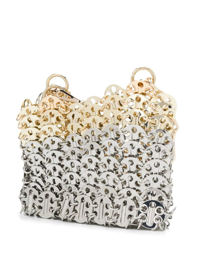 Shop Rabanne Paco  And Gold 1969 Skyline Nano Bag In Silver