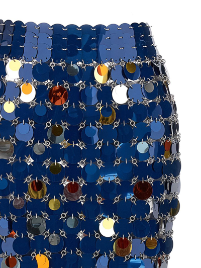 Shop Paco Rabanne Sequin Midi Skirt In Multicolor