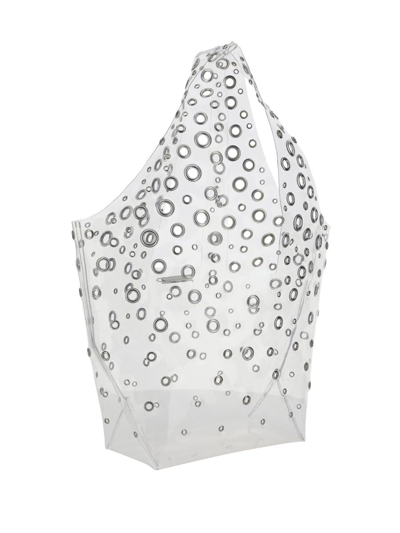 Shop Paco Rabanne Shoulder Bags In Transparent/silver