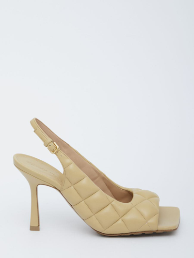 Shop Bottega Veneta Padded Slingback Sandals In Beige