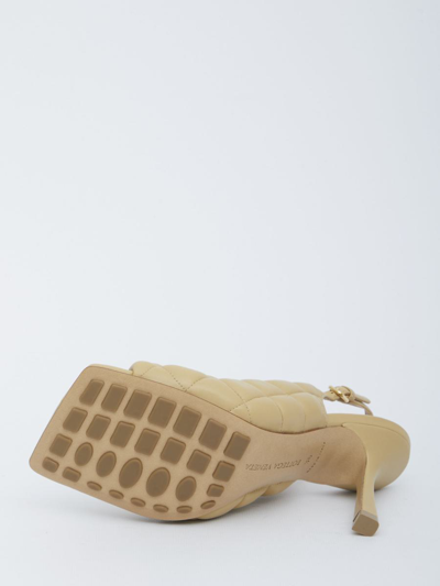 Shop Bottega Veneta Padded Slingback Sandals In Beige