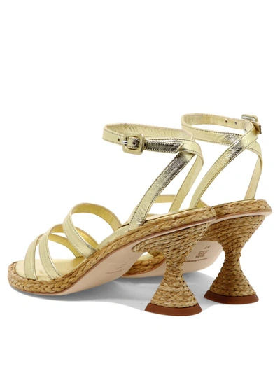 Shop Paloma Barceló "agnes" Sandals In Gold