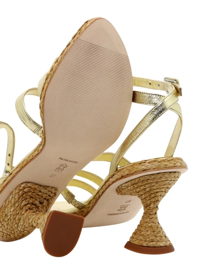 Shop Paloma Barceló "agnes" Sandals In Gold