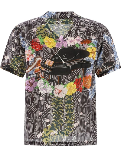 Shop Kapital "aloha" Shirt In Black