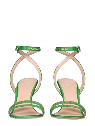 Shop Leonie Hanne X Liu Jo "camellia" Sandals In Green