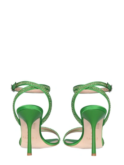 Shop Leonie Hanne X Liu Jo "camellia" Sandals In Green