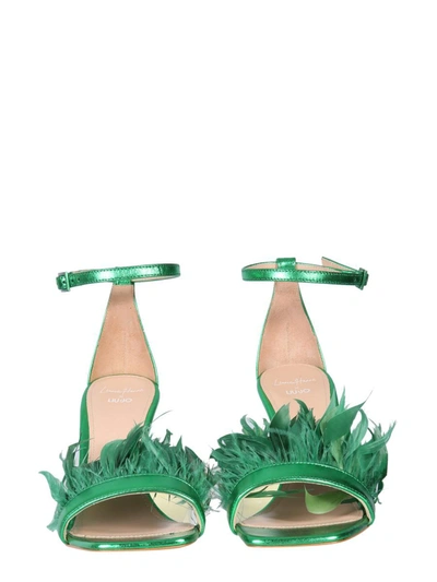 Shop Leonie Hanne X Liu Jo "camelia"  Sandals In Green