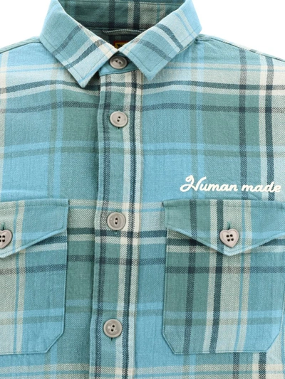 Human Made Checked Overshirt In Blue | ModeSens