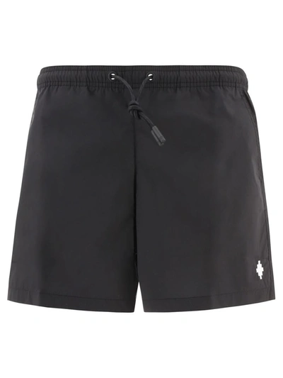 Shop Marcelo Burlon County Of Milan "cross" Swimming Shorts In Black