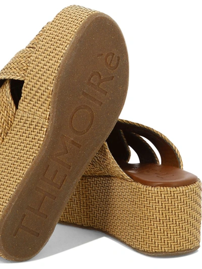 Shop Themoirè "elia Micro Weaved" Sandals In Beige