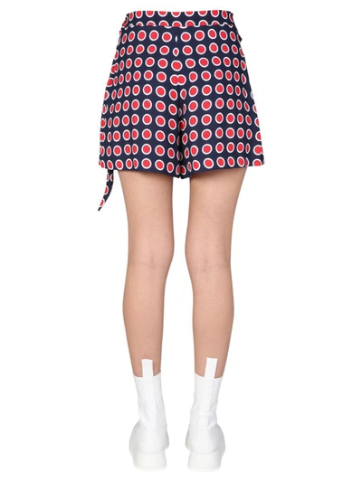 Shop Boutique Moschino "eyelets" Shorts In Multicolor