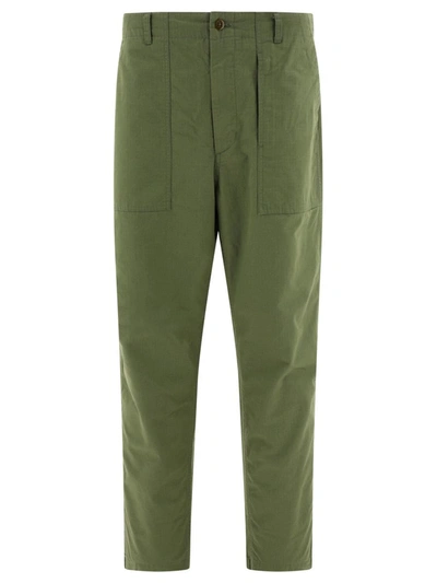 Shop Engineered Garments "fatigue" Trousers In Green
