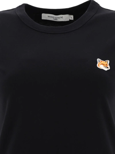 Shop Maison Kitsuné "fox Head" T-shirt In Black