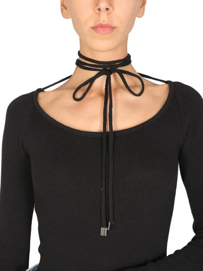Shop Attico The  "heather" Sweater In Black