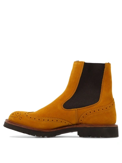 Shop Tricker's "henry" Ankle Boots In Orange