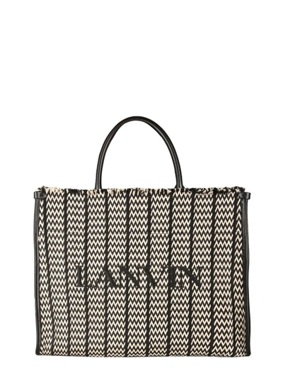 Shop Lanvin "in&out" Medium Tote Bag In Black