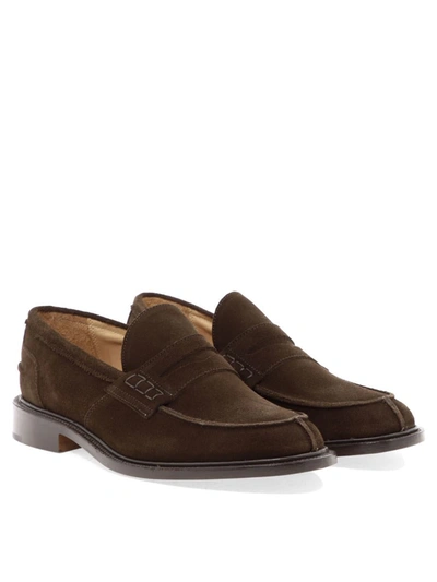 Shop Tricker's "james" Loafers In Brown