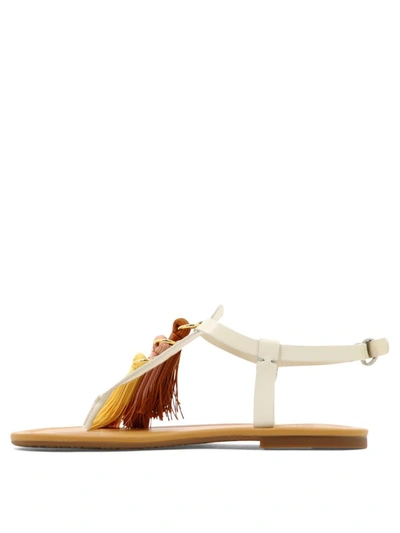 Shop See By Chloé "kime Pompom" Sandals In Beige
