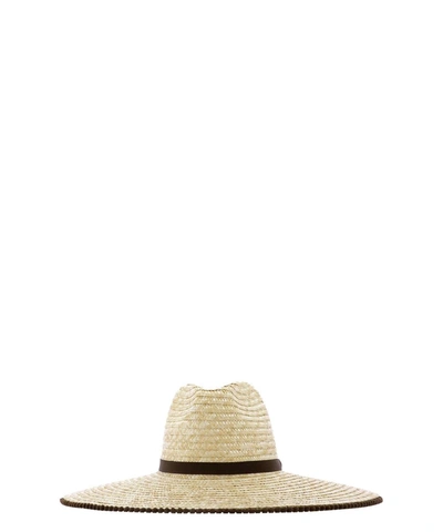 Shop Montegallo "lady Sombrero" Hat In Beige