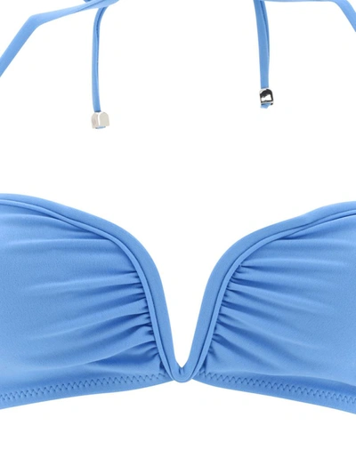 Shop Nanushka "manou" Bikini Top In Blue