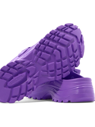 Shop Suicoke "mok" Slippers In Purple