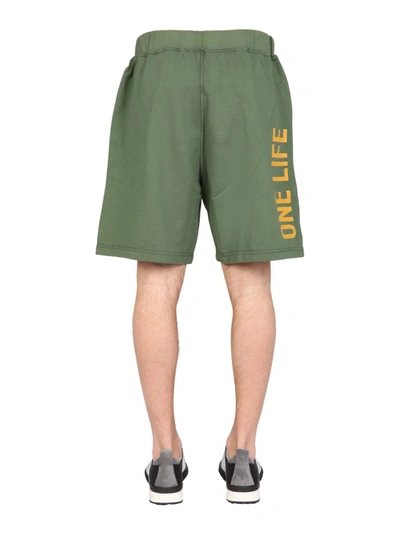 Shop Dsquared2 "one Life One Planet" Bermuda Shorts In Green