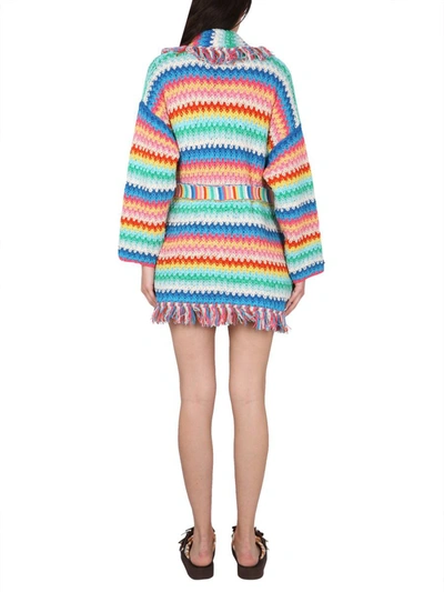 Shop Alanui "over The Rainbow" Cardigan In Multicolor