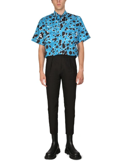 Shop Marni "pop Dots" Print Shirt In Blue