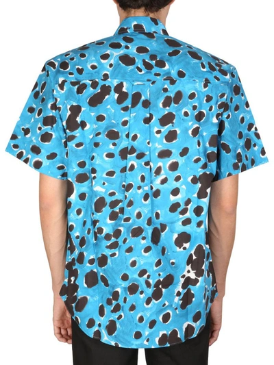Shop Marni "pop Dots" Print Shirt In Blue
