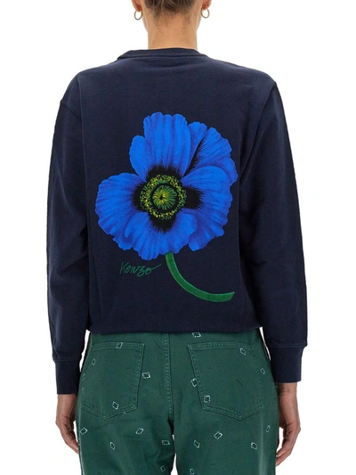 Shop Kenzo "poppy" Sweatshirt In Blue