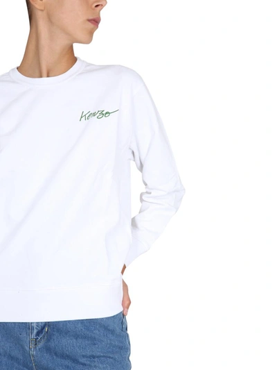 Shop Kenzo "poppy" Sweatshirt In White