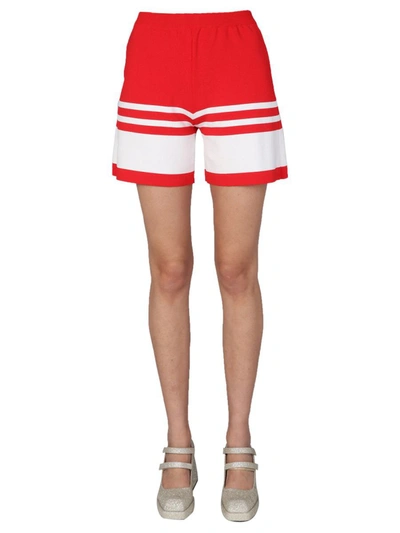 Shop Boutique Moschino "sailor Mood" Shorts In Red