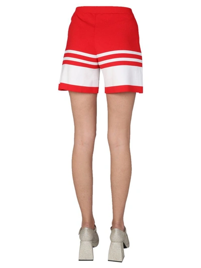 Shop Boutique Moschino "sailor Mood" Shorts In Red