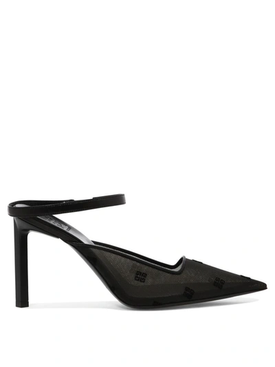 Shop Givenchy "show" Slingback In 4g Transparent Mesh In Black