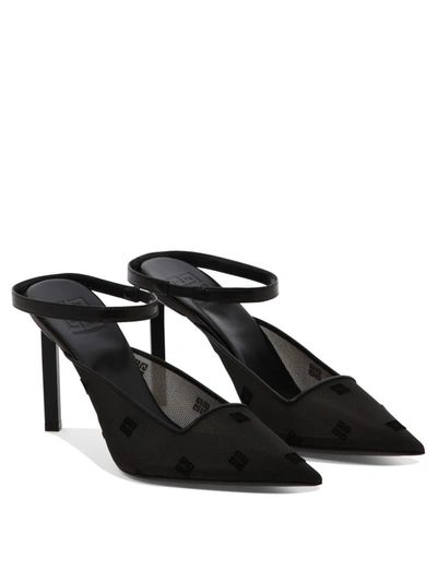 Shop Givenchy "show" Slingback In 4g Transparent Mesh In Black