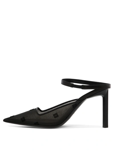 Shop Givenchy "show" Slingback In 4g Transparent Mesh In Black