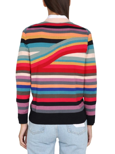 Shop Ps By Paul Smith Ps Paul Smith "signature Stripe" Cardigan In Multicolor