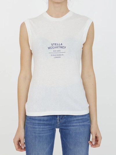 Shop Stella Mccartney "smc 23 Old Bond Street" T-shirt In White