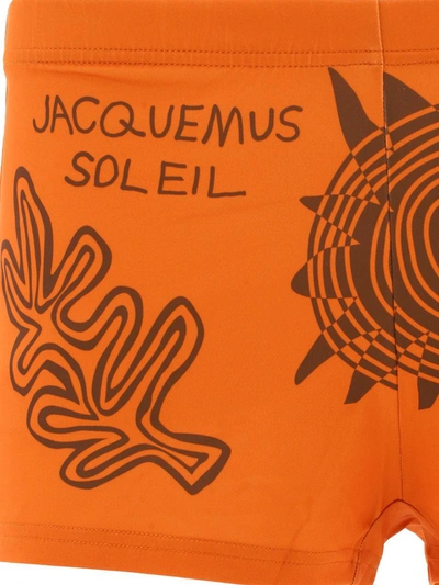 Shop Jacquemus "summer Sketch" Swimsuit In Orange