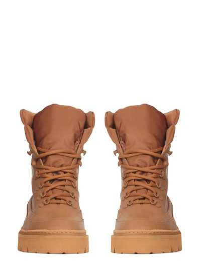 Gia Borghini Lace-up Cargo Ankle Boots In Brown